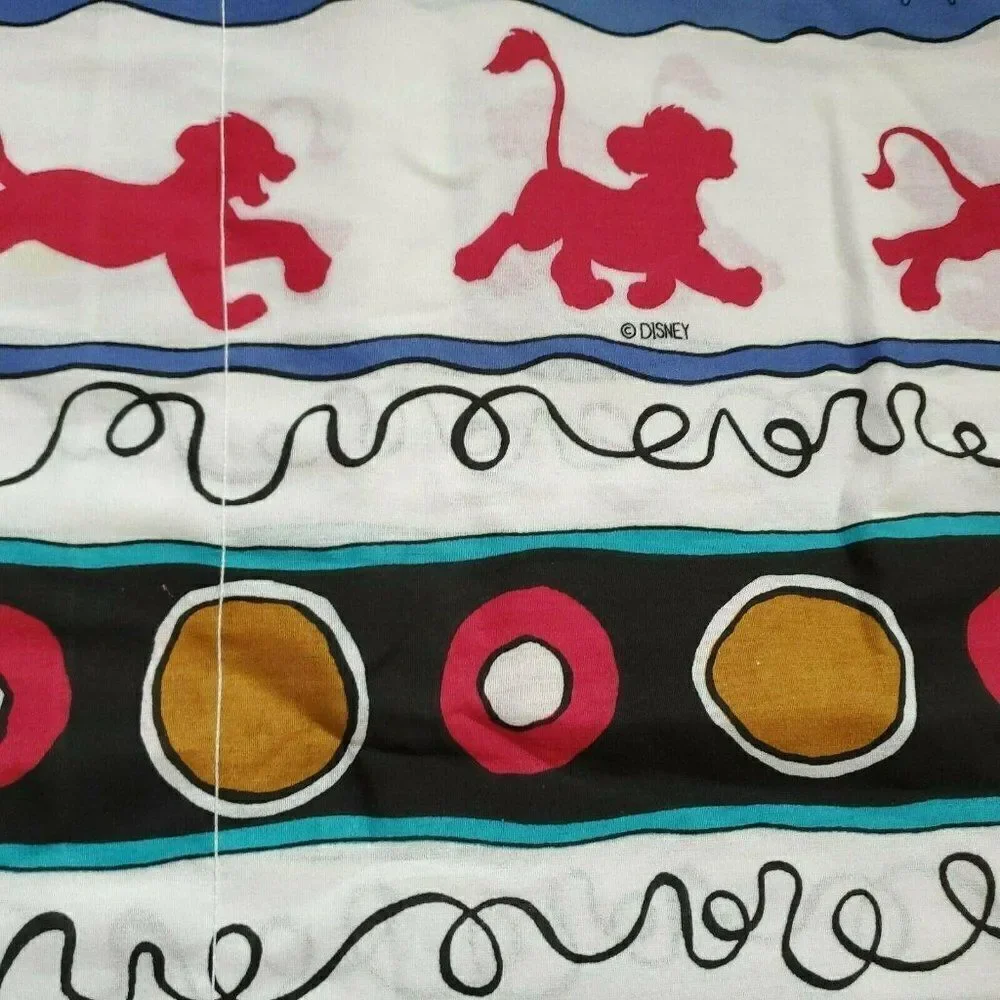 Vintage 90s Disney The Lion King 2 Curtains Valances Pair